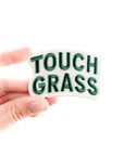 Touch Grass Embroidered Patch Funny Outdoors Iron On Patch