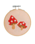 Toadstool Cross Stitch Kit - Red