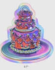 Chrome Cake Holographic Stickers