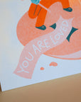 You are Loved Fortune Cookie A6 Card