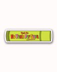 90s Throwback Lip Gloss Sticker | Kiwi Green