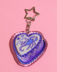 Scorpio Glitter Horoscope Cake Keychain