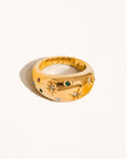 Angela 18K Gold Non-Tarnish Star Dome Ring