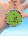 Brat Pill Case Keychain Travel Medication Organizer