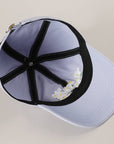 Daisy Bloom Embroidered Cotton Baseball Cap