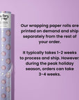 Holiday Desserts Christmas Wrapping Paper Roll