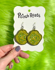 Pickle Chip Statement Earrings