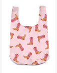2-in-1 Bag Charm & Reusable Shopper Bag - Pink Cowgirl Boot