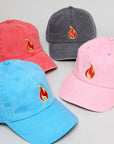 Fire Embroidered Cotton Baseball Cap