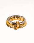 Bayard 18K Gold Non-Tarnish Multi Stack CZ Band Ring