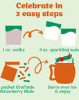 Strawberry Mule Cocktail/Mocktail Mixer Packet