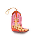 2-in-1 Bag Charm & Reusable Shopper Bag - Pink Cowgirl Boot