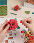 3D Flower Puzzle Wooden Bloom Box