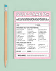 Self Care RX Note Pad