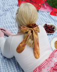 Silk Tie Scrunchie in Baguette