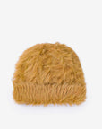 Faux Fur Knit Beanie - Camel