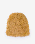 Faux Fur Knit Beanie - Camel