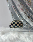Black & White Checker Claw Hair Clip (Medium)