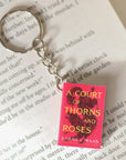 Handmade Mini A Court Of Thorns And Roses Book Keychain