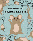 Razzle Dazzle Mouse Glitter Waterproof Vinyl Sticker