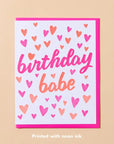 Birthday Babe Letterpress Greeting Card