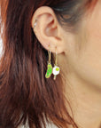 Pickleball Earrings - Gold Sporty Statement Jewelry
