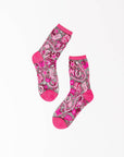 Disco Barbie Black Sheer Crew Socks