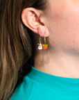 Seagull & Fries Earrings - Gold Coastal Beach Statement