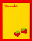 Remember Strawberry - Risograph A2 Notepad
