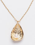 18K Gold Dipped Necklace with Seashell Pearl Pendant
