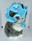 Crochet Blueberry Hat - Cat Bonnet - Pet Hat