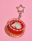 Capricorn Glitter Horoscope Cake Keychain