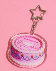 Cancer Glitter Horoscope Cake Keychain