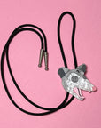 Unhinged opossum bolo tie (handmade)