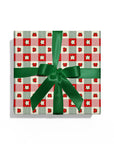 Poinsettia Plaid Wrapping Paper