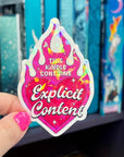 This Kindle Contains Explicit Contact Holographic Sticker