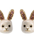 Enamel Easter Bunny Stud Earrings