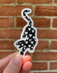 Black Heart Panther Sticker