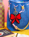 Red Bow Bag Charm Keychain
