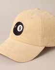 8 Ball Embroidered Corduroy Cap
