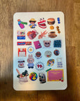 Retro Nostalgia Y2K Sticker Sheet