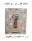Hot Sauce with Flowers Enamel Pin