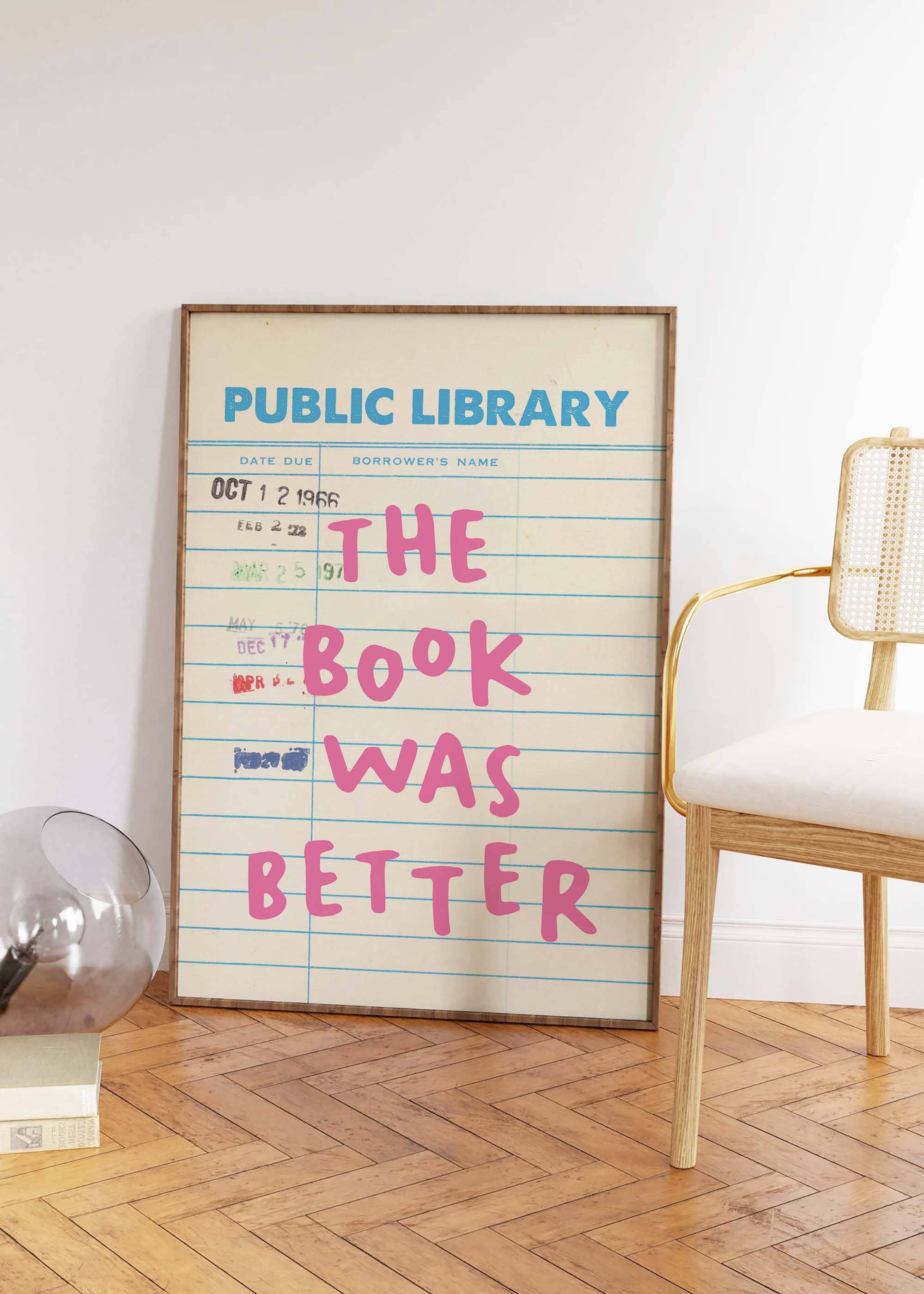 The Book Was Better Library Card Print