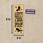 Dragon Without Their Rider Quote Bookmark | Fourth Wing