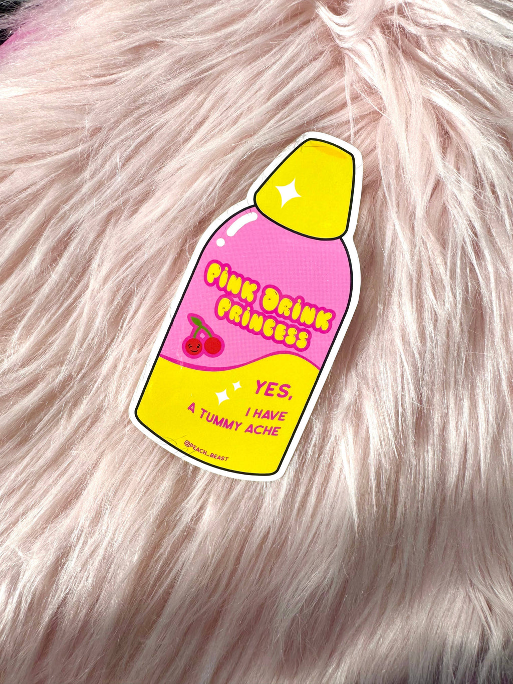Pink Drink Princess Sticker 