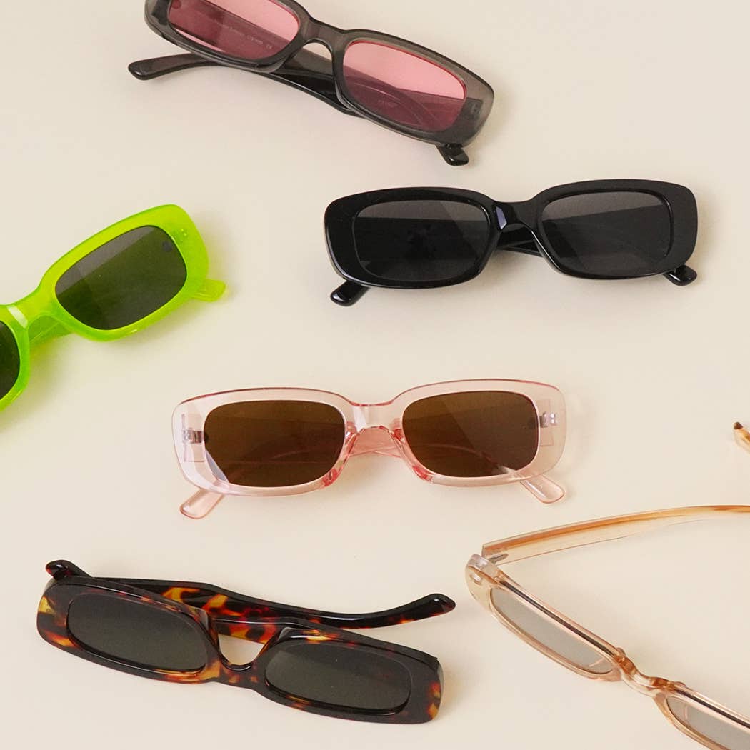 Rectangle Acetate Fashion Assorted Sunglasses