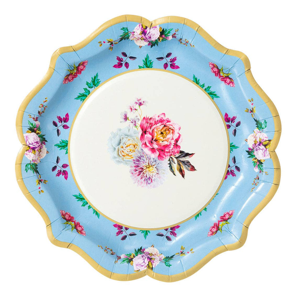 Mixed Floral Paper Plates - 12 Pack | Mothers Day Tea Party Decor |