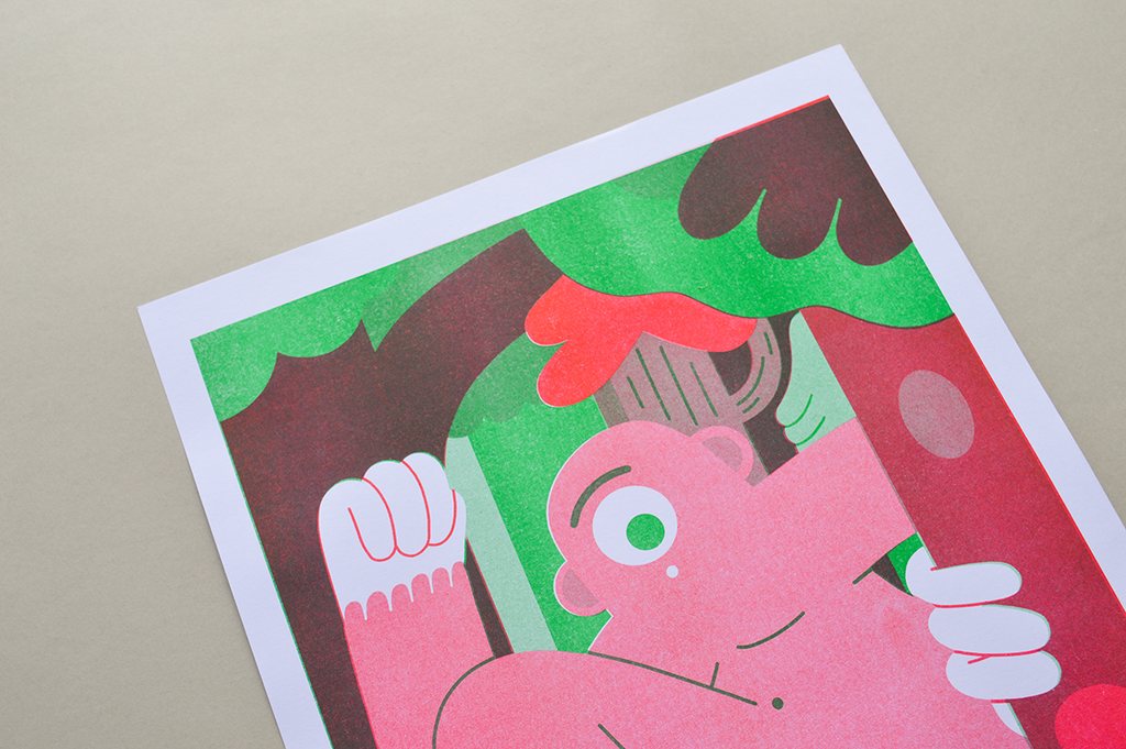 Outside A3 Risograph Print - Limited Edition
