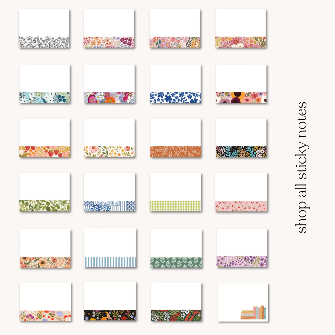 Stack of Books Sticky Note, 4x3" PREORDER SHIPS MID AUGUST