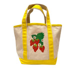 Strawberry Mini Canvas Tote Bag Vintage Inspired